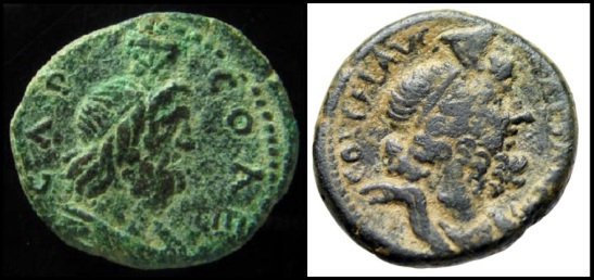 Serapis coins from Aelia Capitolina and Caesarea Maritima